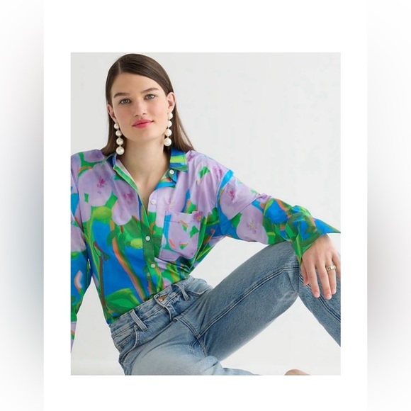 NWT J Crew button down shirt, limited rare “Nicole Wittenberg” collaboration - Picture 2 of 12